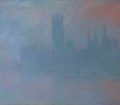 Parlamenttitalo sumussa 1903 (Öljy kankaalle) tekijältä Claude Monet