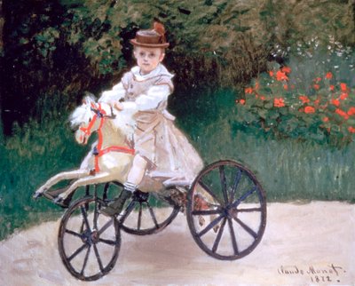 Jean Monet mekaanisella hevosella, 1872 tekijältä Claude Monet