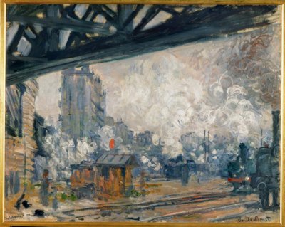 La Gare Saint-Lazare, vue extérieure tekijältä Claude Monet