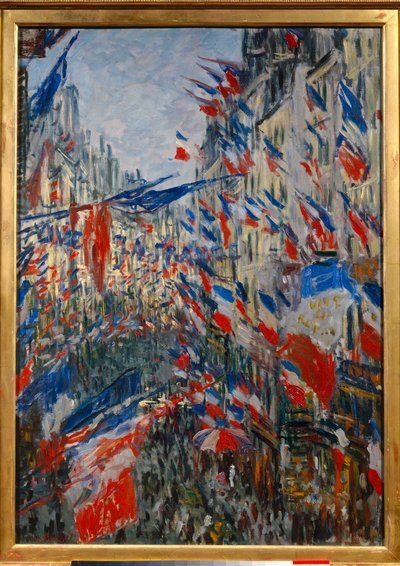 La Rue Saint-Denis (Saint Denis) Pariisissa, juhla 30. kesäkuuta 1878. Claude Monet