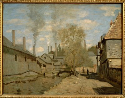 Le ruisseau de Robec a Rouen ... (öljy kankaalle) tekijältä Claude Monet