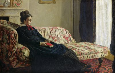 Meditaatio tai Madame Monet sohvalla, n. 1871 (öljy kankaalle) tekijältä Claude Monet