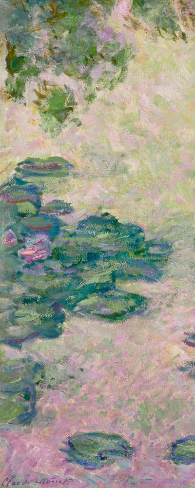 Vesililjat (fragmentti), n. 1912 (öljy kankaalle) tekijältä Claude Monet