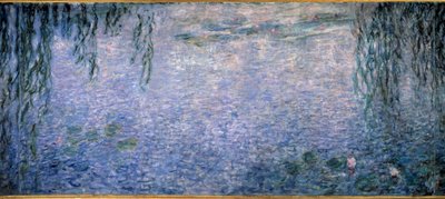 Nympheas, kirkas aamu pajuilla Triptyykki keskiosa. Claude Monet