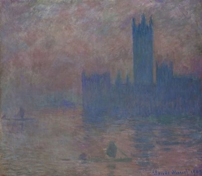 parlamentti. Lontoo tekijältä Claude Monet