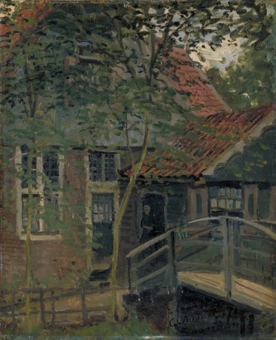 Passerelle à Zaandam Footbridge Zaandamissa, 1871. tekijältä Claude Monet