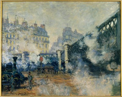 Euroopan silta ja Pyhän Lasaruksen asema (Saint-Lazare) Claude Monet