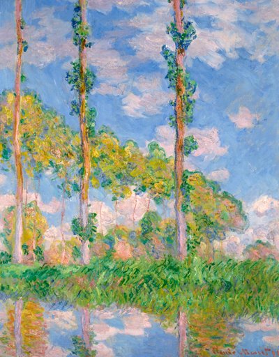 Poppelit auringossa, 1891 tekijältä Claude Monet
