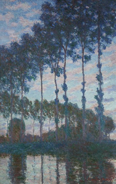 Poppelit Epten rannalla, Iltaefekti, 1891 tekijältä Claude Monet