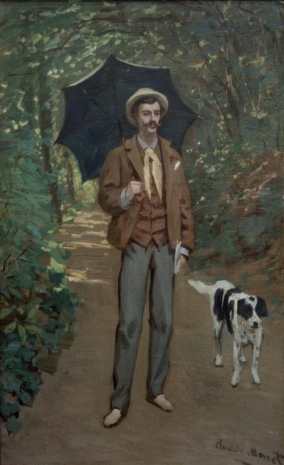 Victor Jacquemontin muotokuva aurinkovarjon kanssa tekijältä Claude Monet