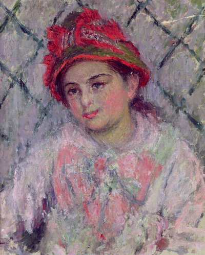 Blanche Hoscheden (1864-1947) muotokuva nuorena tytönä, n. 1880 tekijältä Claude Monet