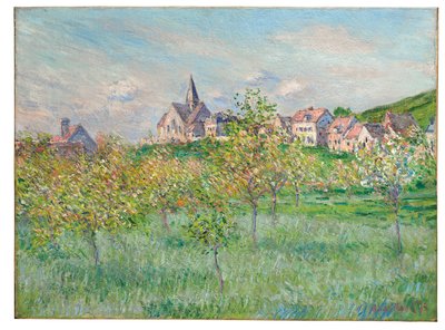 Kevät Givernyssä, iltapäiväefekti, 1885 tekijältä Claude Monet