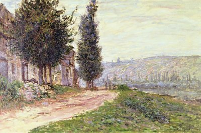 Joenranta Lavacourtissa, 1879 tekijältä Claude Monet