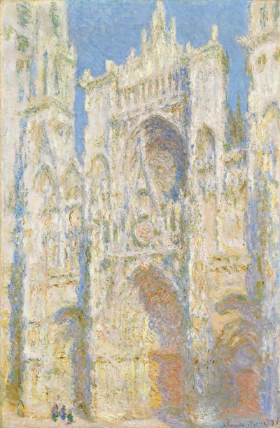 Rouenin katedraali, läntinen julkisivu, auringonvalo tekijältä Claude Monet