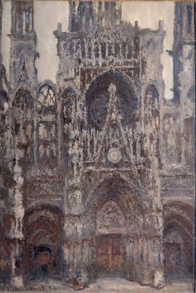 Rouenin katedraali, portaali, ruskea harmonia - öljy kankaalle tekijältä Claude Monet