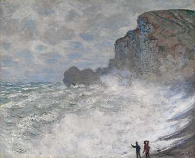 Myrskyinen sää Étretatissa tekijältä Claude Monet