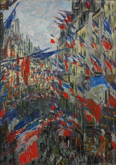 Rue Saint-Denis, juhla 30. kesäkuuta 1878 1878. tekijältä Claude Monet