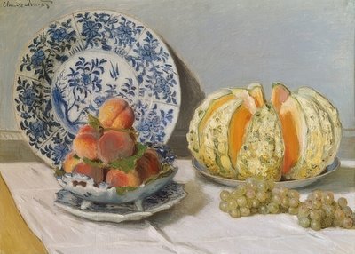 Asetelma melonin kanssa. 1872 tekijältä Claude Monet