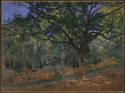 Bodmer Oak, Fontainebleaun metsä, 1865 tekijältä Claude Monet