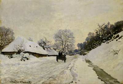 Kärry eli tie lumen alla Honfleurissa, 1865 tekijältä Claude Monet