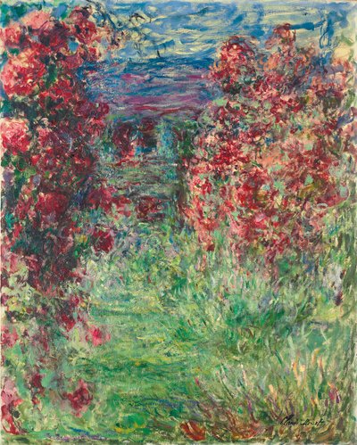 Talo Givernyssä ruusujen alla; Talo ruusuissa, 1925 tekijältä Claude Monet