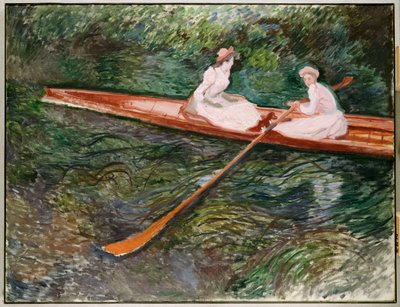 Vaaleanpunainen soutuvene tekijältä Claude Monet