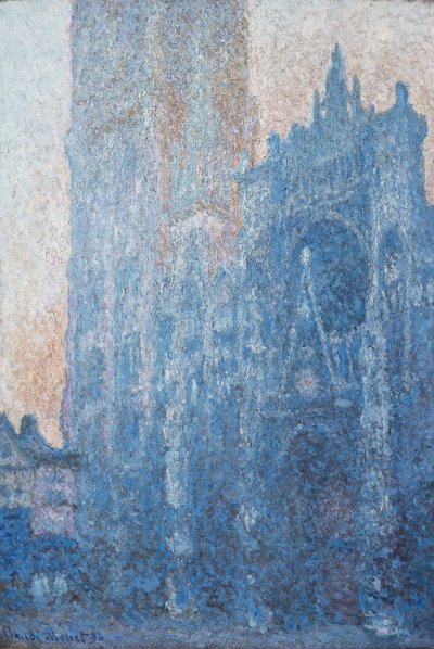 Rouenin katedraalin portaali aamuvalossa, 1894 tekijältä Claude Monet