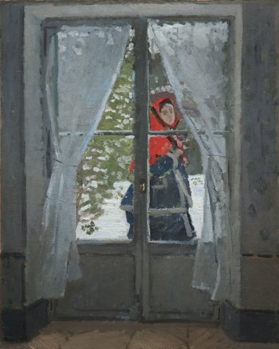 Punainen huivi, n. 1868-73 (öljy kankaalle) tekijältä Claude Monet