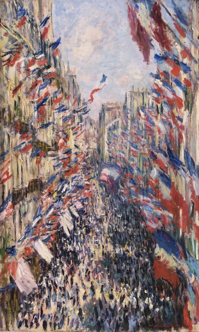 Rue Montorgueil Pariisissa tekijältä Claude Monet