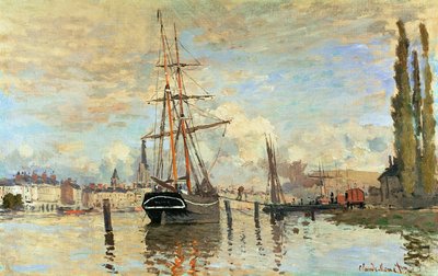 Seine Rouenissa, 1872 tekijältä Claude Monet