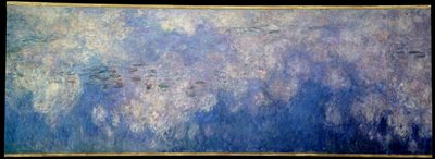 Nymfeat; pilvet. Givernyssä maalatun triptyykin keskiosa. Claude Monet