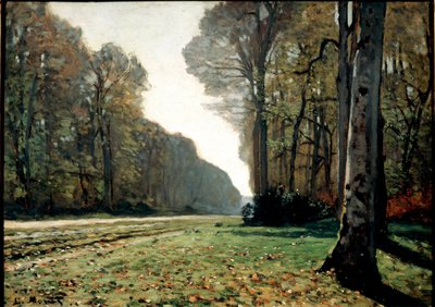 Chaillyn jalkakäytävä (Fontainebleau), noin 1865 (öljy kankaalle). tekijältä Claude Monet