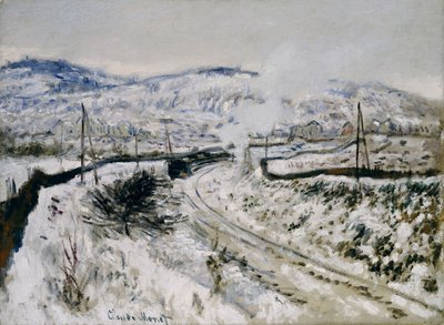 Harjoittele lumessa Argenteuilissa tekijältä Claude Monet
