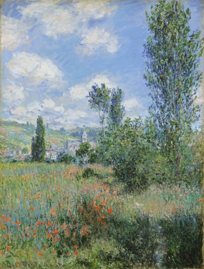 Näkymä Vétheuilille tekijältä Claude Monet