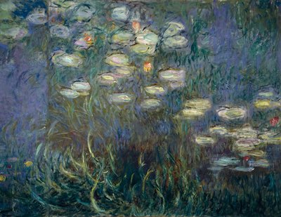 Vesililjat (yksityiskohta) (öljy kankaalle) tekijältä Claude Monet