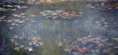 Vesililjat lampi, vihreä heijastus tekijältä Claude Monet
