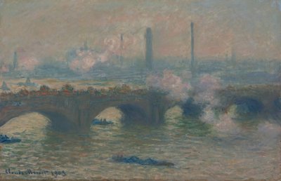 Waterloon silta, harmaa päivä tekijältä Claude Monet