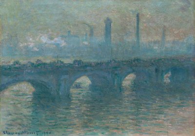 Waterloon silta, harmaa sää tekijältä Claude Monet