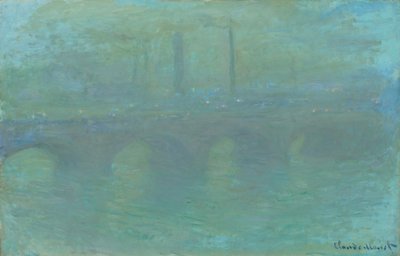 Waterloo Bridge, Lontoo, hämärässä tekijältä Claude Monet