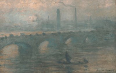 Waterloon silta, sumuinen aamu tekijältä Claude Monet