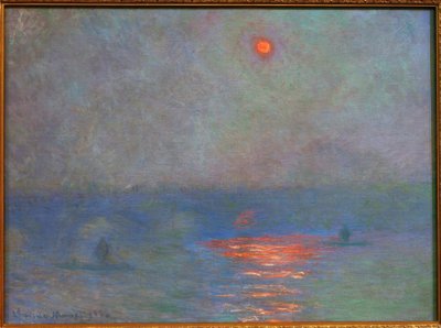 Waterloon silta, aurinko sumussa (Sonne im Nebel) tekijältä Claude Monet