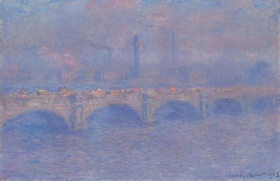 Waterloon silta, auringonvaloefekti tekijältä Claude Monet