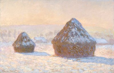 Wheatstacks, lumi Effect, Aamu tekijältä Claude Monet