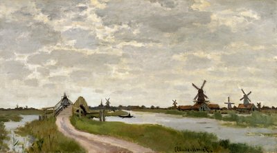 Tuulimyllyt Zaandamin lähellä tekijältä Claude Monet