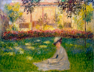 Nainen puutarhassa, 1876. tekijältä Claude Monet