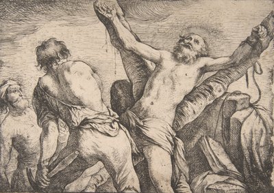 Pyhän Andreaksen marttyyrikuolema, 1623. tekijältä Claude Vignon