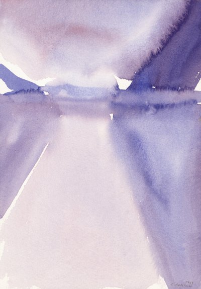 Vuorijärvi, 1993 (akvarelli) tekijältä Claudia Hutchins Puechavy