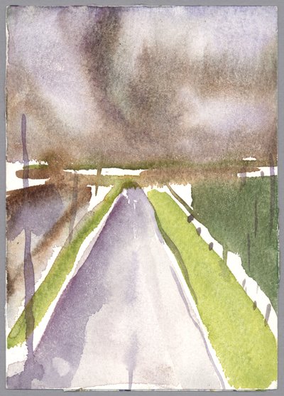 Myrsky reitillä, 1995 (akvarelli) tekijältä Claudia Hutchins Puechavy