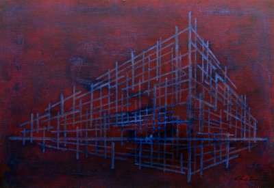 Geometrinen punainen kehys tekijältä Claudio Boczon