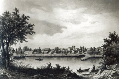 Valdivia, teoksesta "Chilen historia", kaiverrettu H. Wander-Burch, 1836 tekijältä Claudio Gay